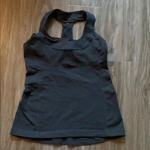 Lululemon Black Tank Top with Shelf Bra